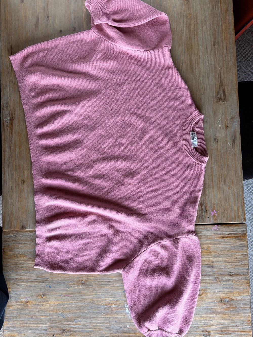 Kate Hewko Pink Puff Sleeve Sweater